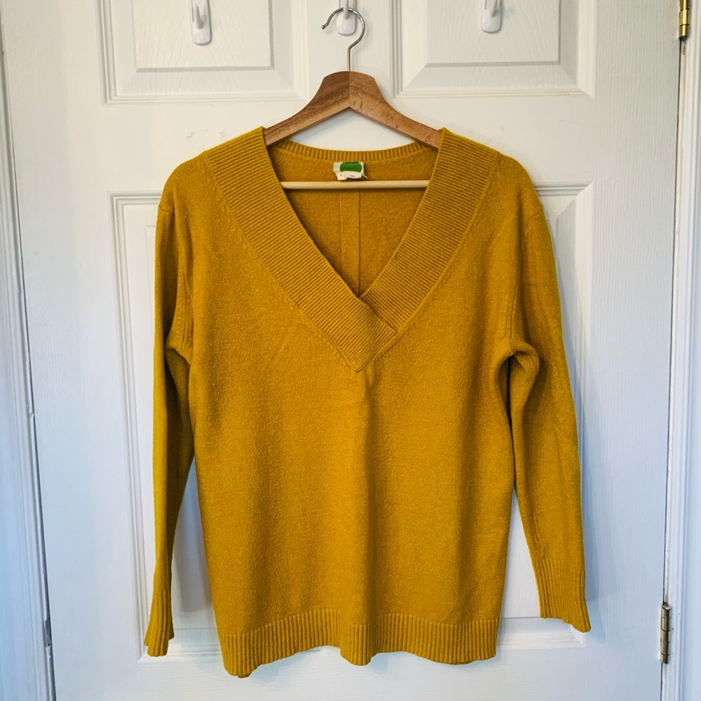 ANTHROPOLOGIE Mustard Yellow Sweater Size  Small